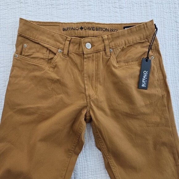 NEW Buffalo By David Bitton Ash-X Jeans Men's Size W32 L30 Brown Stretch Fit NWT - Picture 8 of 15